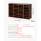 Dark Brown Wooden File Sorter with 36 Compartments for Papers, Books Magazines and Supplies